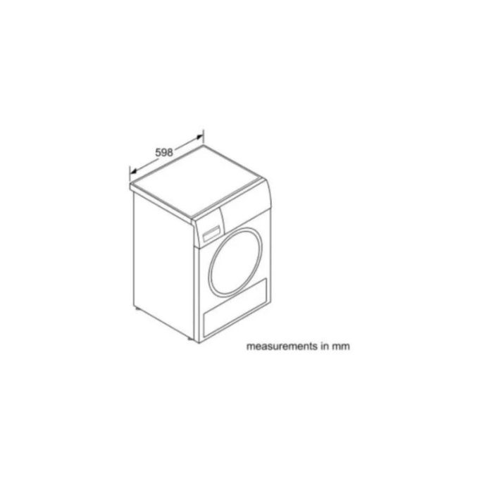 Máy sấy quần áo Bosch WTH83008SG 3 Kích thước của Máy sấy quần áo Bosch WTH83008SG