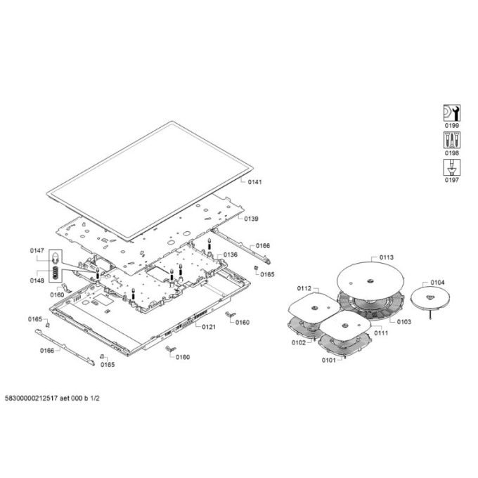 Bếp từ Bosch 4 vùng nấu PVS845FB5E 3 Cấu tạo bếp từ Bosch 4 vùng nấu PVS845FB5E