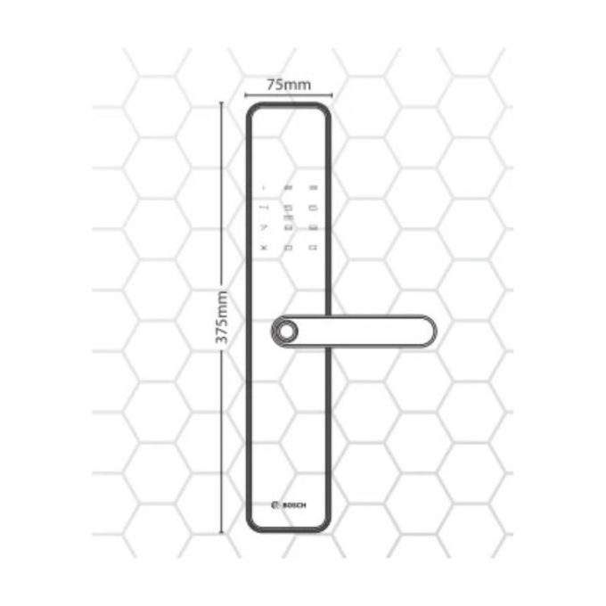 Khóa cửa điện tử BOSCH ID 40P EU 5 Kích thước khóa cửa điện tử BOSCH ID 40P EU