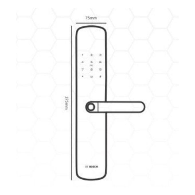 Khóa cửa điện tử Bosch ID 60 EU 5 Kích thước khóa cửa điện tử Bosch ID 60 EU