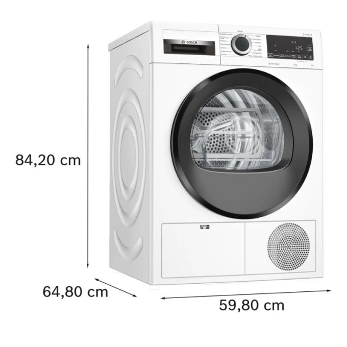 Máy sấy bơm nhiệt Bosch 9 kg WQG241A0IT Serie 6 3 Hình ảnh máy sấy bơm nhiệt Bosch 9 kg WQG241A0IT Serie 6