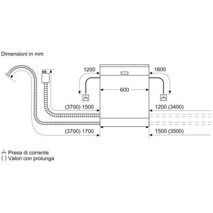 Máy rửa bát độc lập Bosch SMS4ENI02E Series 4 6 Kích thước máy rửa bát độc lập Bosch SMS4ENI02E Series 4