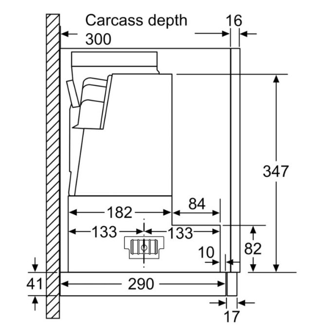 Máy hút mùi âm tủ Bosch DFS097A51 3 Kích thước máy hút mùi âm tủ Bosch DFS097A51