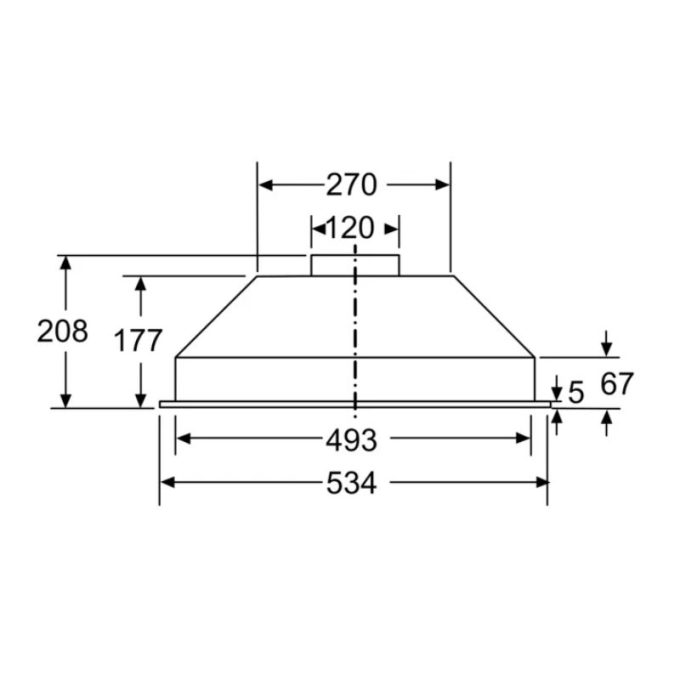 Máy hút mùi âm tủ Bosch DLN53AA70 Series 2 4 Kích thước máy hút mùi âm tủ DLN53AA70 Series 2