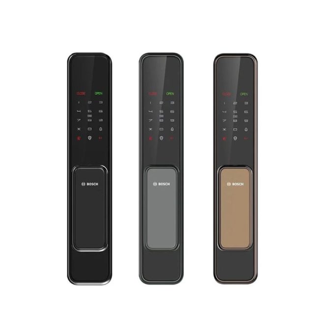 Khóa cửa vân tay Bosch EL600 EU Gray 3 anh khoa cua van tay bosch el600 eu gray