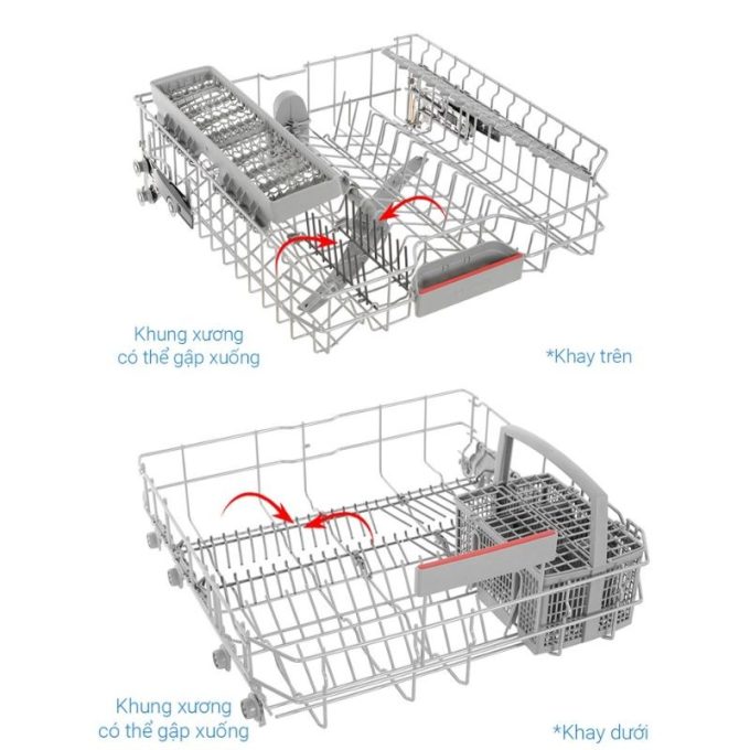 Máy rửa bát độc lập Bosch SMS4EKI06E Serie 4 4 khay may rua bat doc lap bosch sms4eki06e serie 4