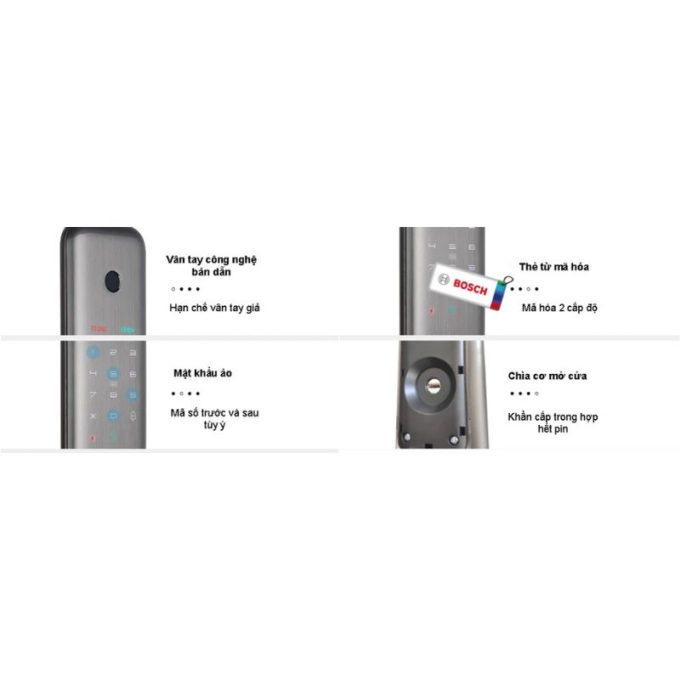 Khóa cửa vân tay Bosch EL500 EU Gray 4 tinh nang khoa cua van tay bosch el500 eu gray 1