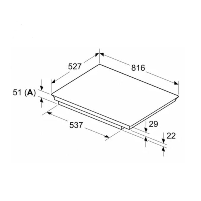 Bếp từ Bosch 4 vùng nấu PIE875HC1E lắp âm 3 Kích thước bếp từ Bosch 4 vùng nấu PIE875HC1E lắp âm
