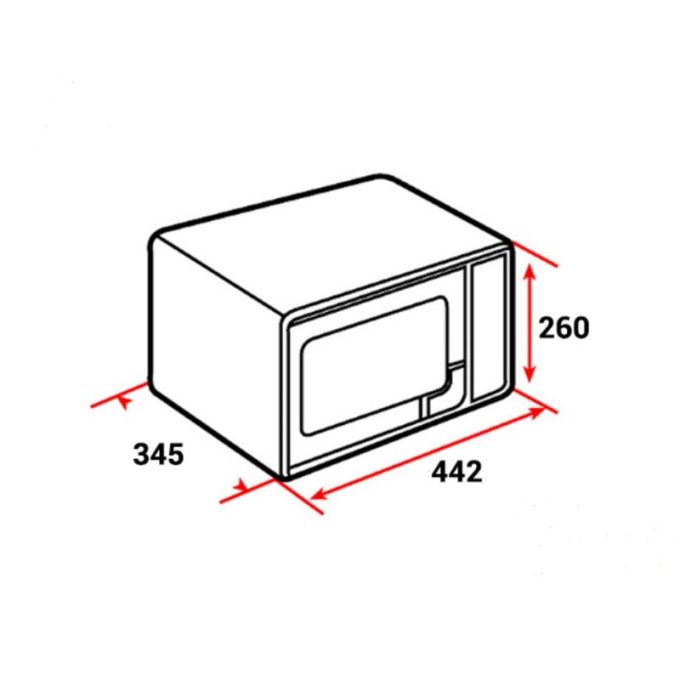 Lò vi sóng Bosch FEL023MS2 độc lập 4 Kích thước lò vi sóng Bosch FEL023MS2 độc lập