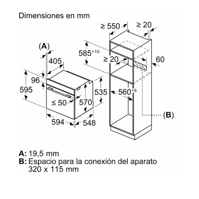 Lò vi sóng Bosch HBA372EB0 lắp âm 5 Kích thước lò vi sóng Bosch HBA372EB0 lắp âm