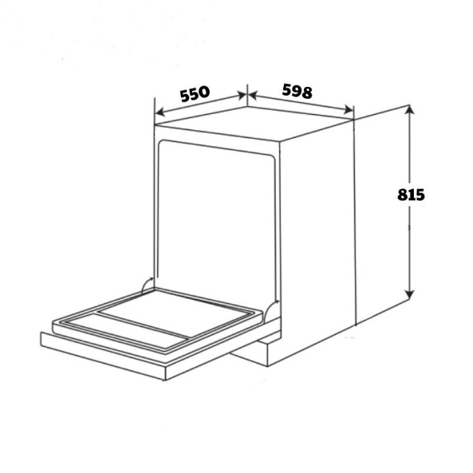 Máy rửa bát âm tủ Bosch SMV6YAX04E Serie 6 4 Kích thước máy rửa bát âm tủ Bosch SMV6YAX04E Serie 6