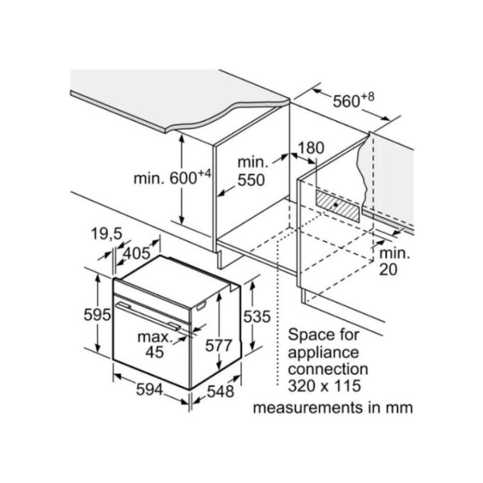 Lò nướng Bosch HBG634BB1B 3 lo nuong bosch hbg634bb1b 2 3