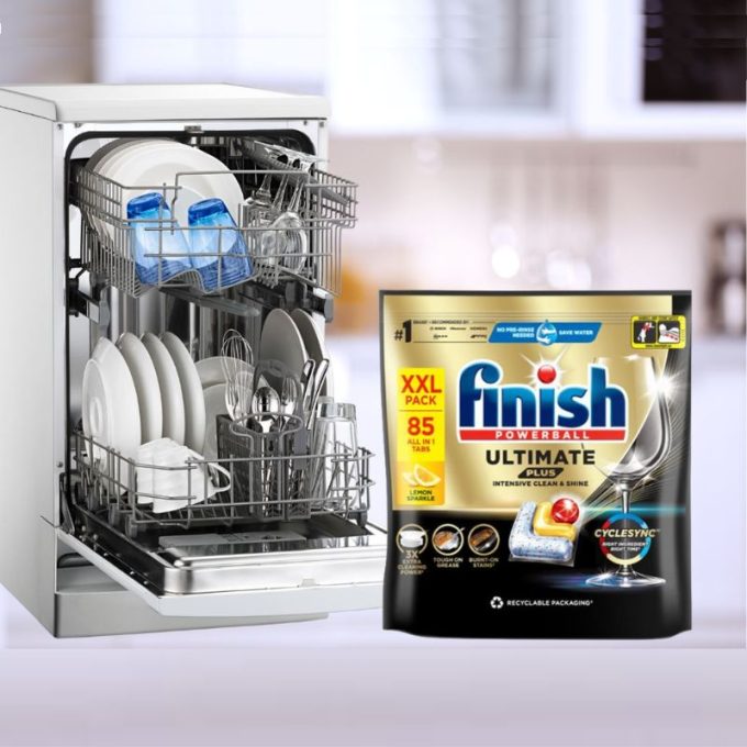 Viên rửa bát Finish Ultimate Plus túi 85 viên 2 Ảnh viên rửa bát Finish Ultimate Plus túi 85 viên