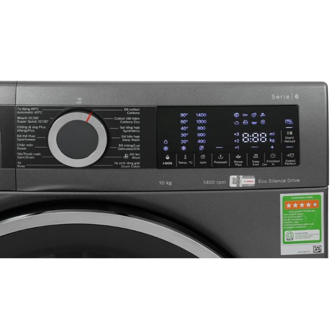 Máy giặt Bosch 10kg WGG254A0VN cửa trước 4 bang dieu khien may giat bosch 10kg wgg254a0vn cua truoc