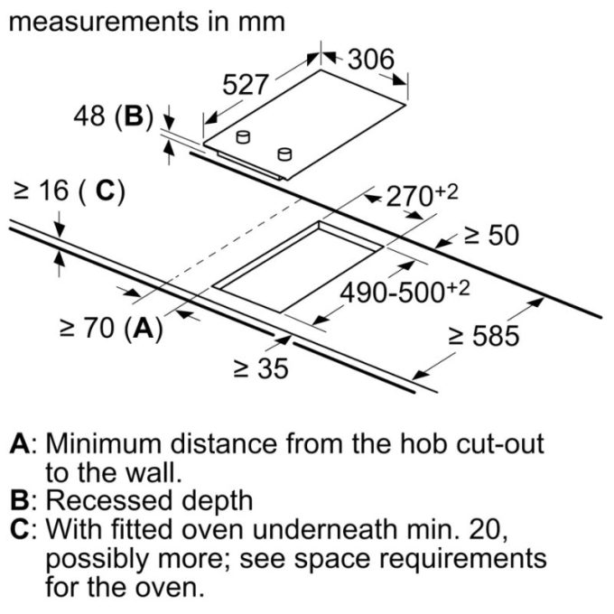 Bếp điện Bosch PKF375CA1E 2 kich thuoc lap dat bep dien bosch pkf375ca1e
