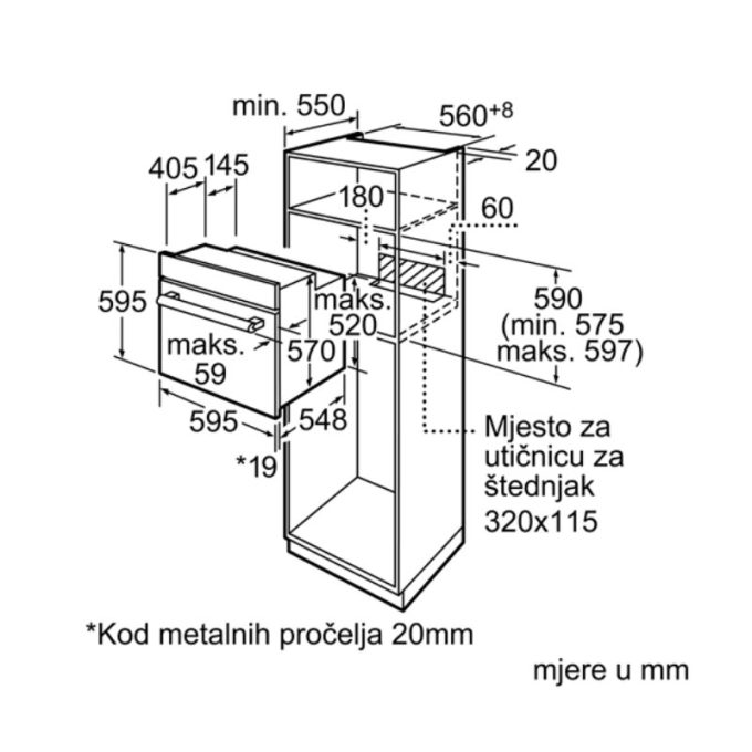 Lò nướng Bosch HBN532E5 3 kich thuoc lap dat lo nuong bosch hbn532e5