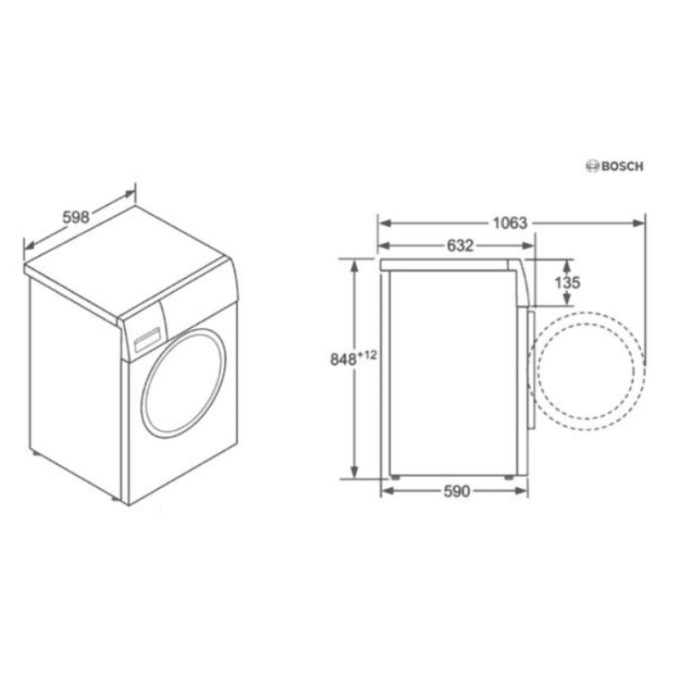 Máy giặt Bosch WAT24340PL 4 kich thuoc lap dat may giat bosch wat24340pl