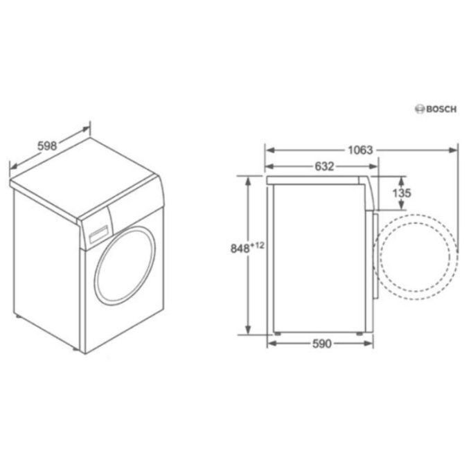 Máy giặt Bosch WAT24441PL 4 kich thuoc lap dat may giat bosch wat24441pl