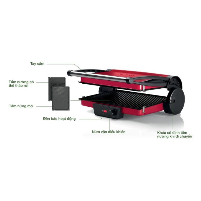 Vỉ nướng điện Bosch TCG4104 1 anh vi nuong dien bosch tcg4104