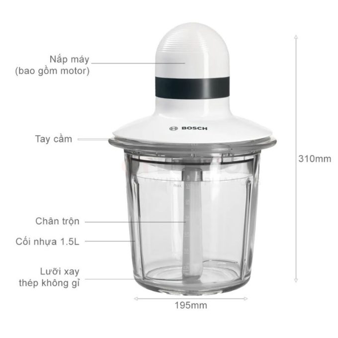 kich thuoc may xay thit bosch 1 5l mmr15a1